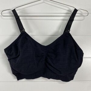 Kindred Bravely Nursing Bra Womens Large Busty Black Wireless Padded Maternity